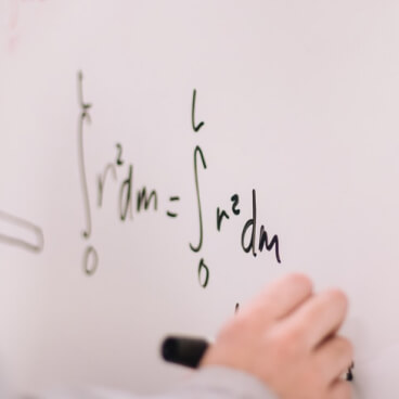 mathematics equation writing on white board