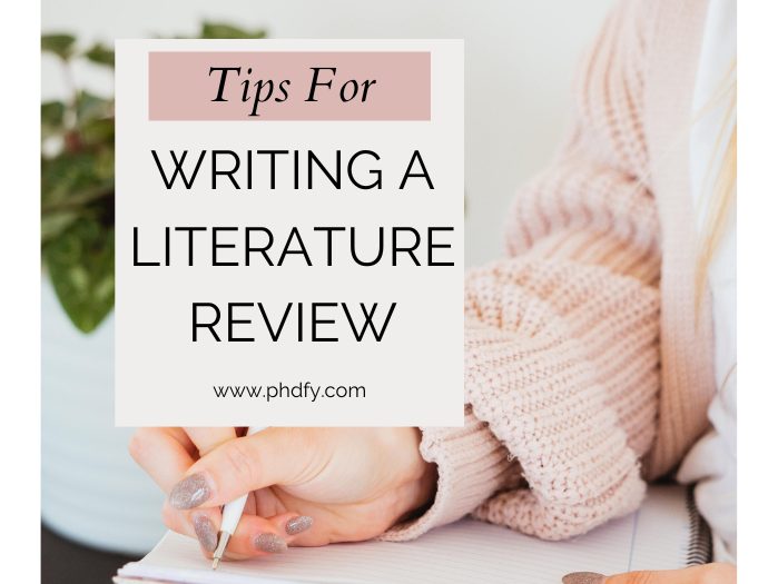 a blog thumbnail written Tips for Writing a Literature Review
