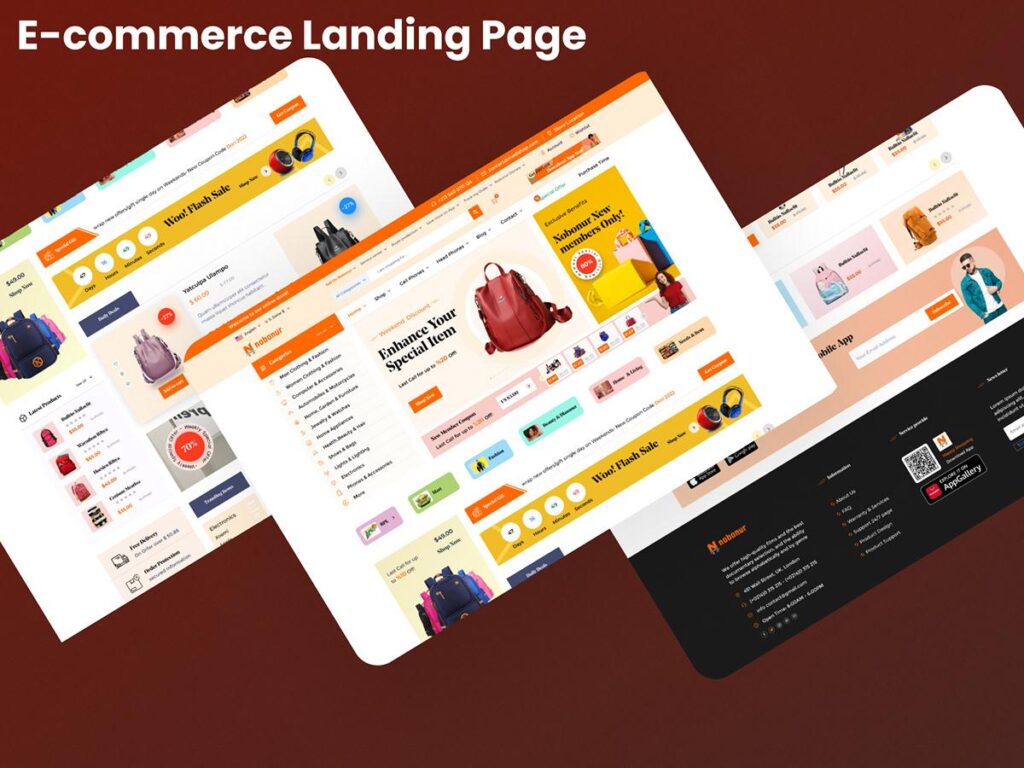 ecommerce website homepage design